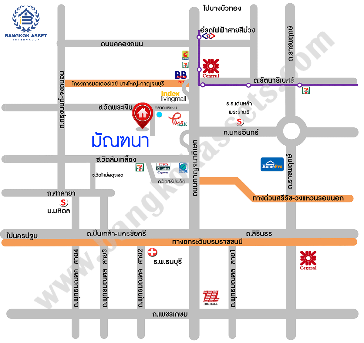 *****บ้านเดี่ยวมือสอง โครงการ มัณฑนา วงแหวน-ปิ่นเกล้า หลังมุม เนื้อที่ 223.80 ตร.ว. ฟังก์ชัน 4 ห้องนอน 4 ห้องน้ำ 6 ที่จอดรถ บ้านพร้อมอยู่ โครงการบนทำเลเดินทางสะดวก เชื่อมต่อถนนกาญจนาภิเษก ถนนบางม่วง-บางคูลัด ใกล้รถไฟฟ้าสายสีม่วง "สถานีสามแยกบางใหญ่"  และจุดขึ้นทางด่วน "ศรีรัช"